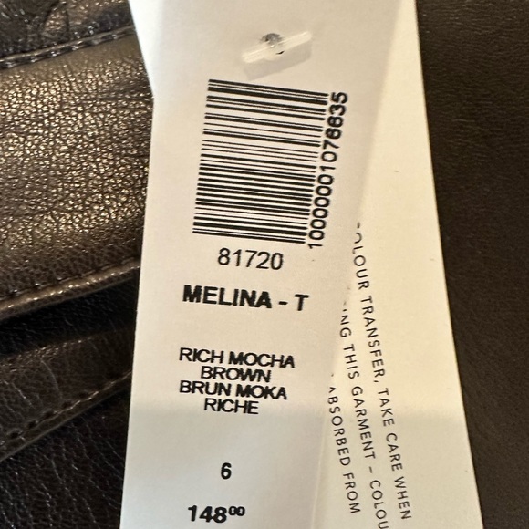 NWT Aritzia Melina Pant Rich Mocha Brown - Picture 4 of 5